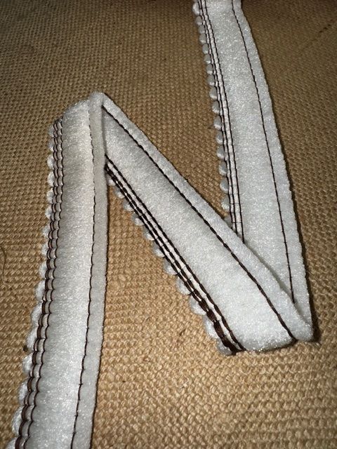 Upholstery Brush Fringe/ Ruche Trim - Pure White