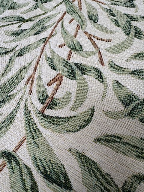 Chatham Glyn William Morris Willow Bough Leaf Green Chenille Upholstery Fabric