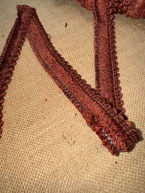 Upholstery Brush Fringe/ Ruche Trim - Autumn Chestnut