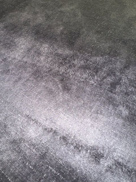 Cure Charcoal Slub Velvet Upholstery Fabric