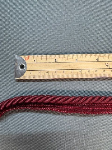 Upholstery Flanged Cord - Rich Burgundy