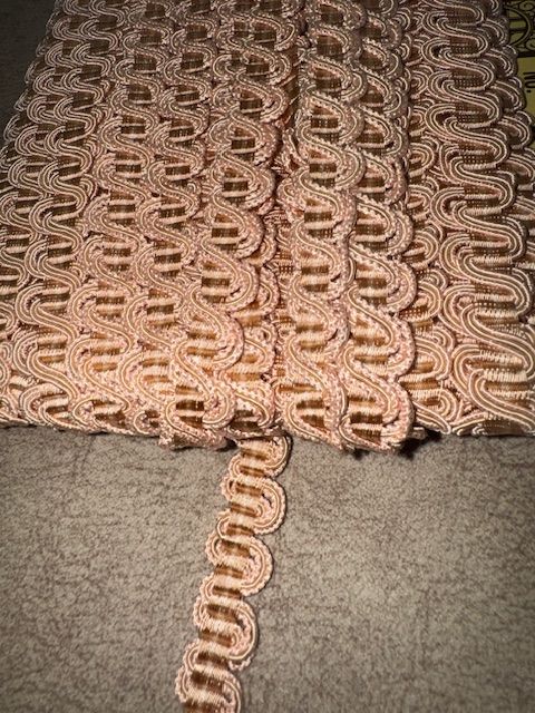 Upholstery Scroll Gimp/Braid Trim - Peach - Soft Options upholstery trim