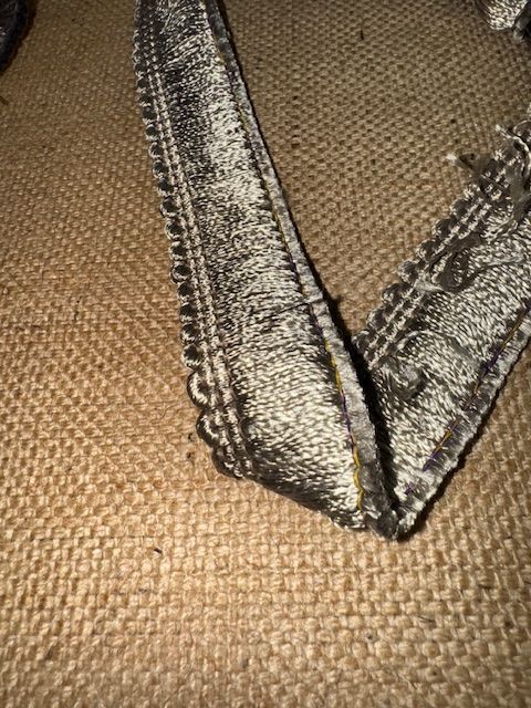 Upholstery Brush Fringe/ Ruche Trim - Antique Silver