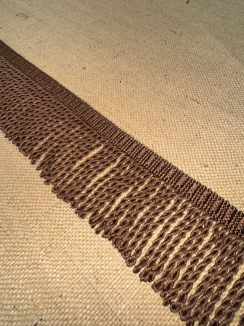 Upholstery Spectrum Roman Fringe - Braided top Rope - Rich Brown - Soft Options upholstery trim