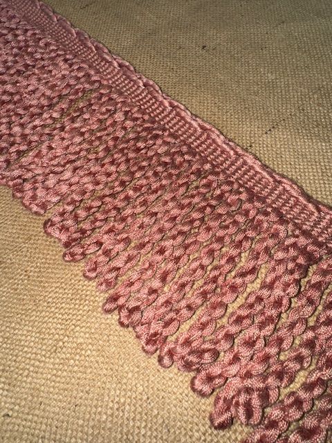 Upholstery Spectrum Heavy Bullion Fringe - Braided top Rope - Velvet Rose Pink - Soft Options upholstery trim Soft Options Fabric Supplies