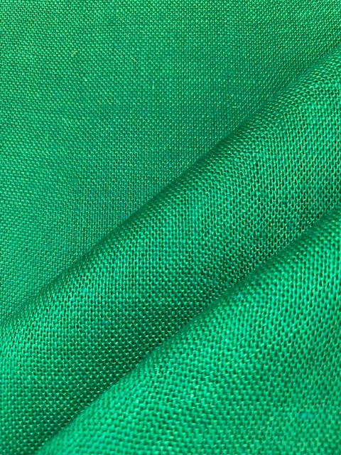 Green Hessian Decorative Fabric - Fire Retardant