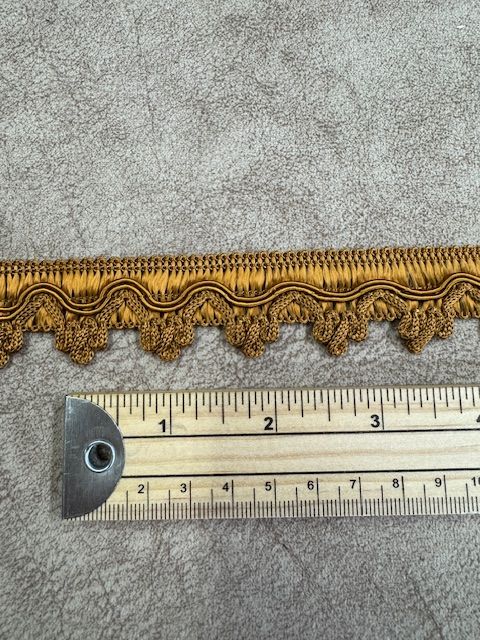 Upholstery Scalloped Decorative Fringe - Brass