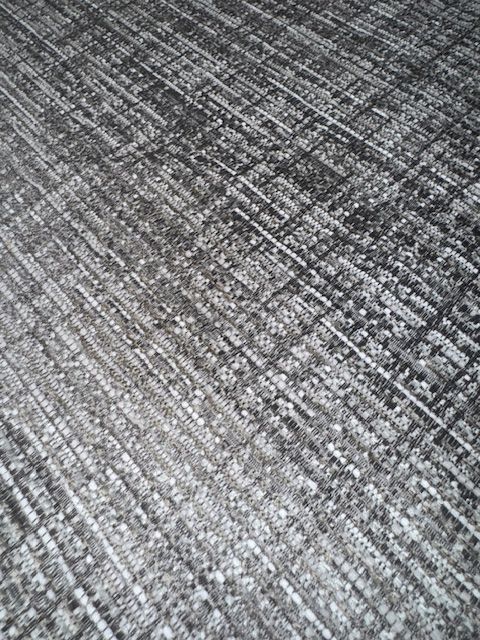 Charcoal Trellis Flatweave Upholstery Fabric
