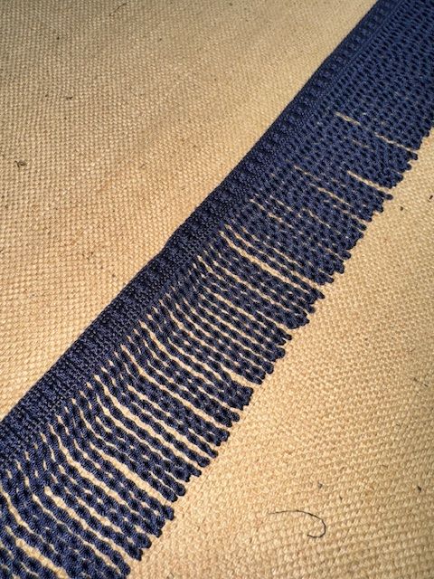 Upholstery Spectrum Roman Fringe - Braided top Rope - Midnight - Soft Options upholstery trim