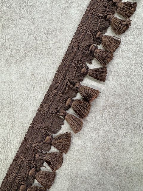 Upholstery Large Tassel Fringe - Dark Chocolate Silk