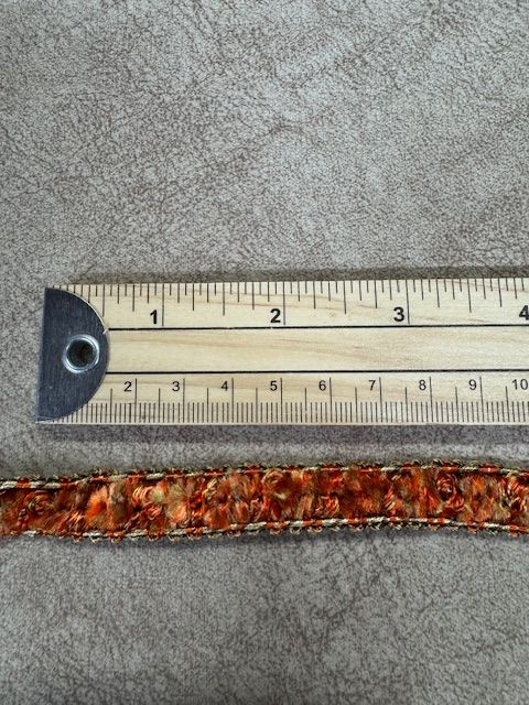 Upholstery Luxury Tufted Boucle Braid Trim - Tangerine