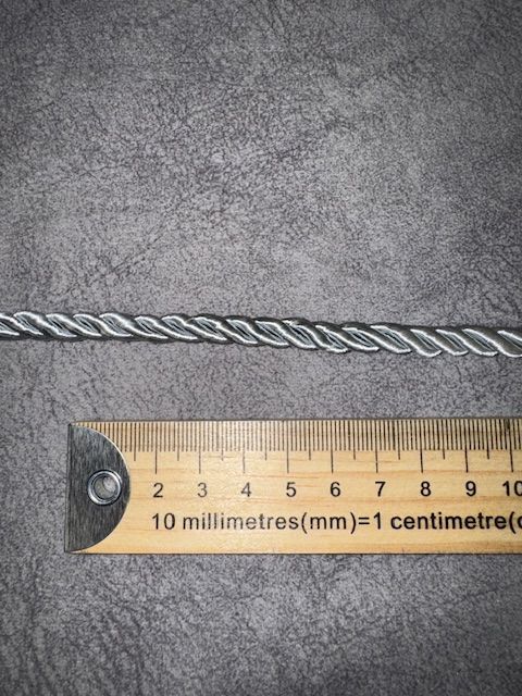 Upholstery Decorative Finishing Cord - Silver Pale Blue - Soft Options upholstery trim