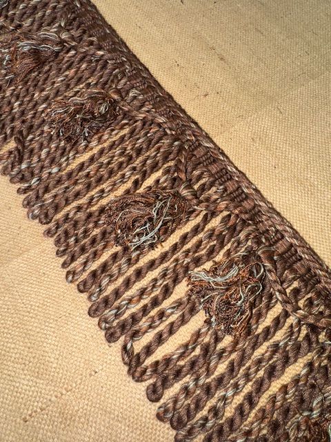 Upholstery Spectrum Empire Tassel Fringe - Copper/Duck Egg Mix