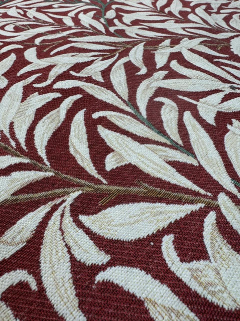 Chatham Glyn William Morris Willow Bough Red Chenille Upholstery Fabric