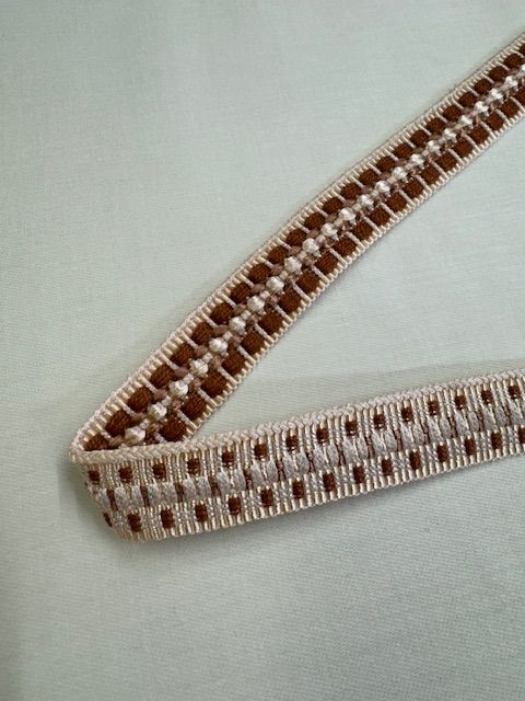 Upholstery Braid/Gimp Trim - Brown & Cream Mix