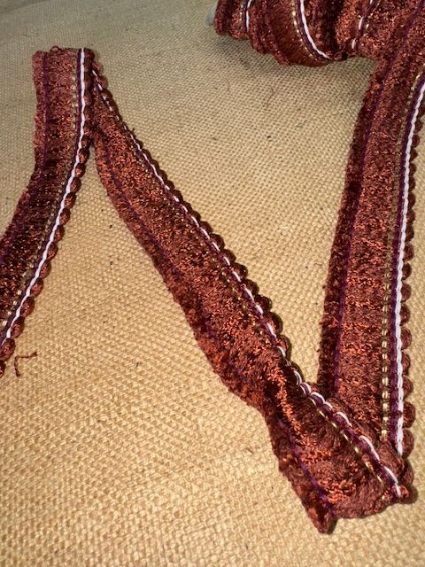 Upholstery Brush Fringe/ Ruche Trim - Russet