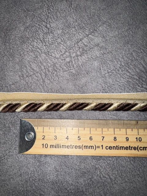 Upholstery Flanged Cord - Mocha Mix - Soft Options upholstery trim