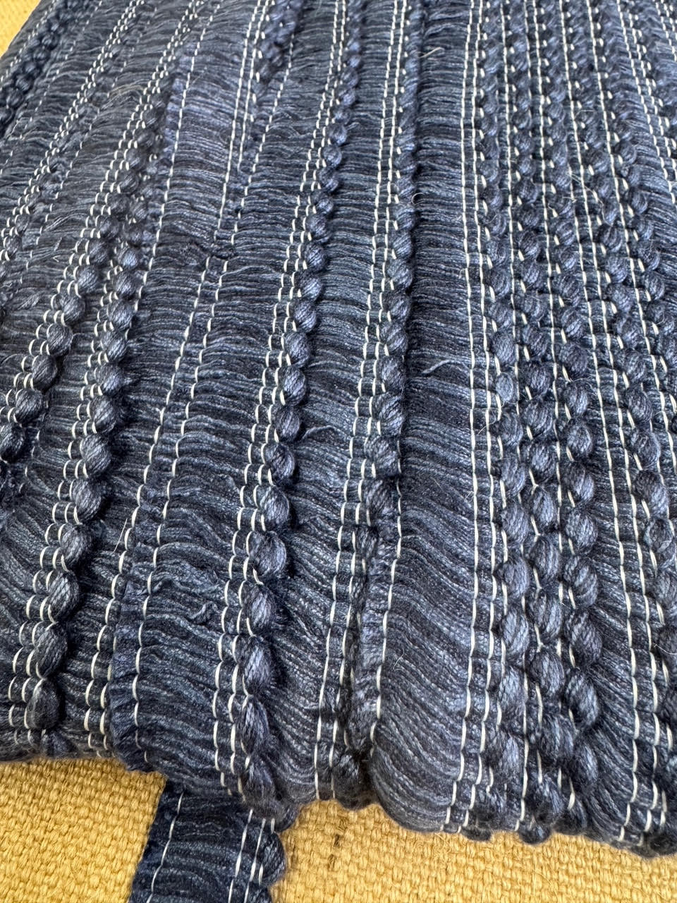 Upholstery Brush Fringe/ Ruche Trim - Marine Blue