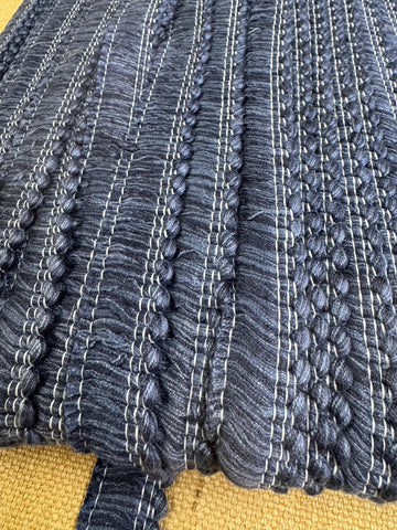 Polsterbürstenfransen/Rüschenborte – Marineblau