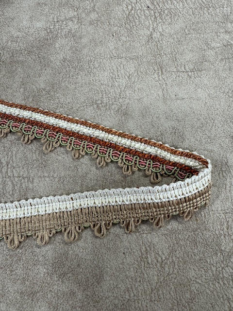 Upholstery Wide Braided Looped Fringe - Japandi Mix