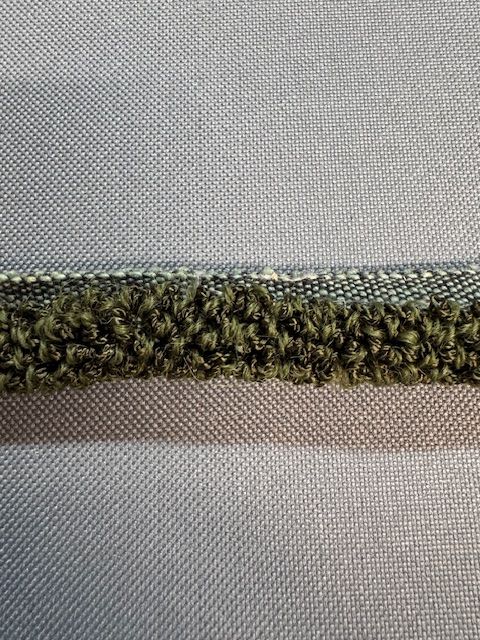 Upholstery Berry Ruche Trim - Olive - Soft Options upholstery trim
