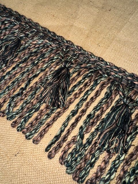 Upholstery Spectrum Bullion Tassel Fringe - Green Aubergine Mix