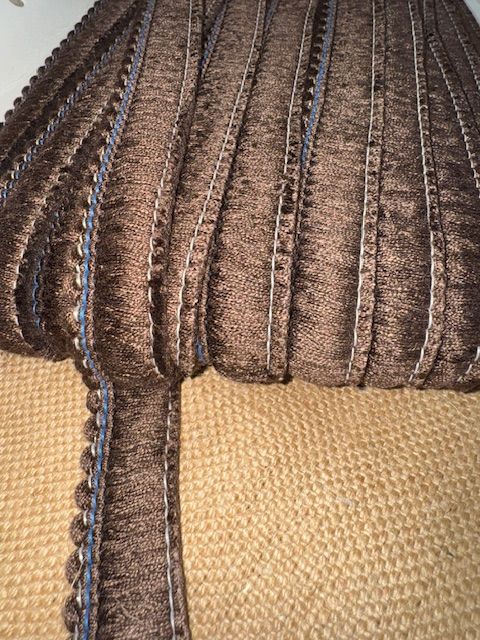 Upholstery Brush Fringe/ Ruche Trim - Mid/Dark Brown - Soft Options upholstery trim