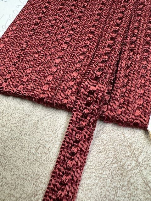 Upholstery Flat Braid Trim - Bordeaux - Soft Options upholstery trim