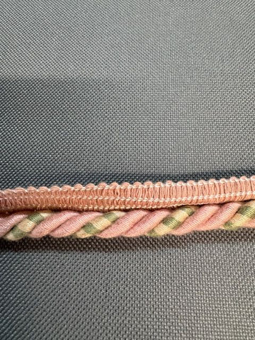 Upholstery Flanged Cord - Pink Green Gingham
