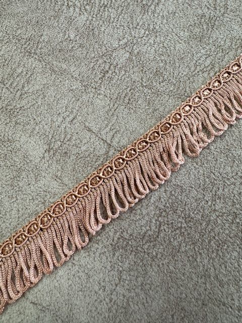 Upholstery Looped Tassel Fringe - Dusky Peach - Soft Options upholstery trim