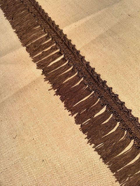 Upholstery Swing Fringe with Decorative Braided Top - Chocolate