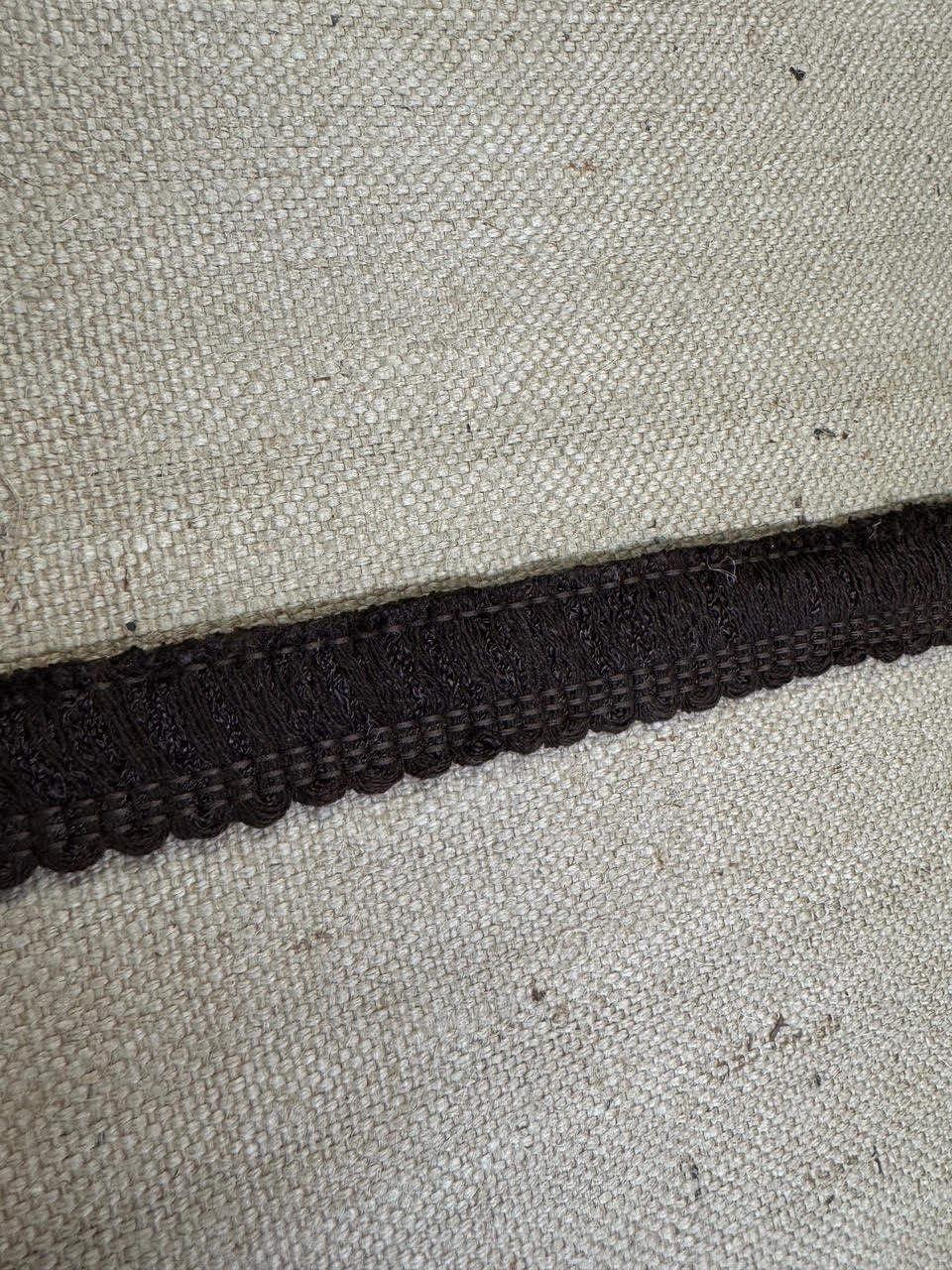 Upholstery Brush Fringe/ Ruche Trim - Dark Chocolate