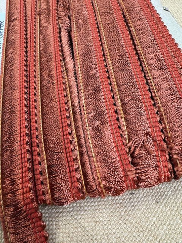 Upholstery Brush Fringe/ Ruche Trim - Medium copper - Soft Options upholstery trim