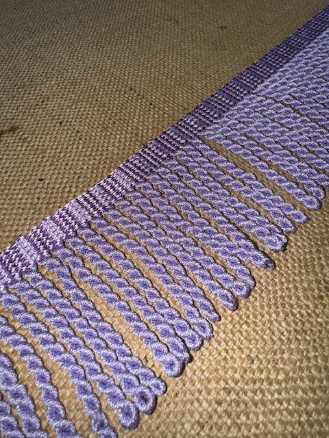 Upholstery Spectrum Roman Fringe - Braided top Rope - Lilac