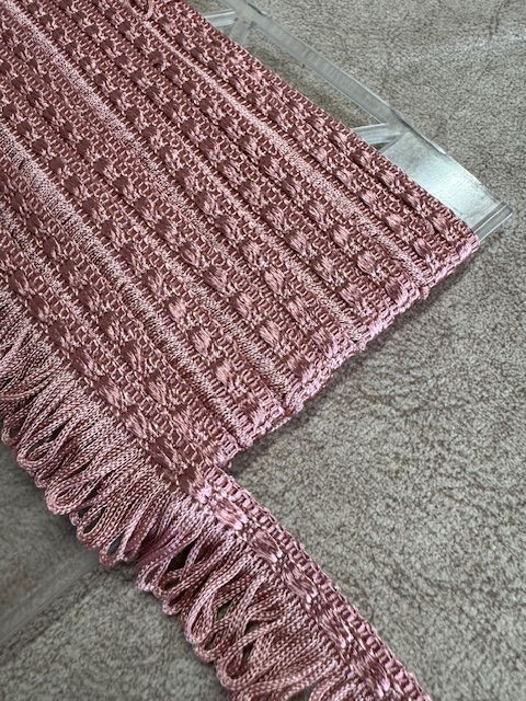 Upholstery Looped Tassel Fringe - Dusky Pink