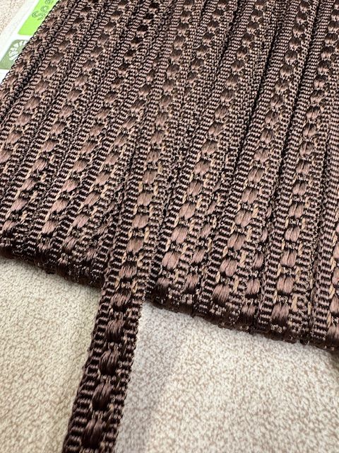 Upholstery Flat Braid Trim - Dark Brown - Soft Options upholstery trim