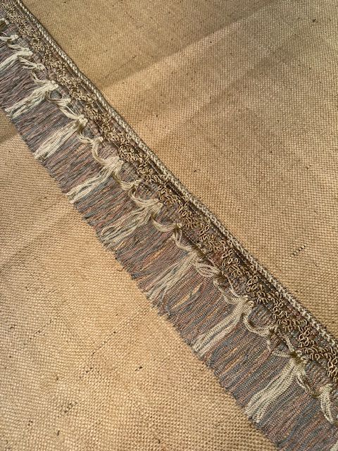 Upholstery Swing Fringe with Decorative Braided Top - Cappuccino & Duck egg