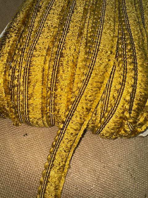 Upholstery Brush Fringe/ Ruche Trim - Aztec Gold - Soft Options upholstery trim