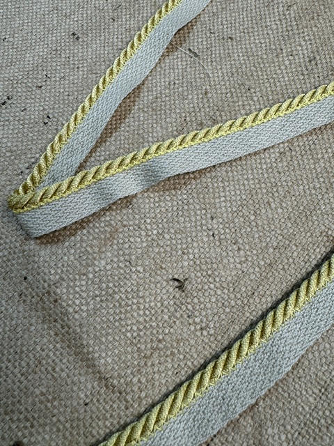Upholstery Flanged Cord Trim - Lemon