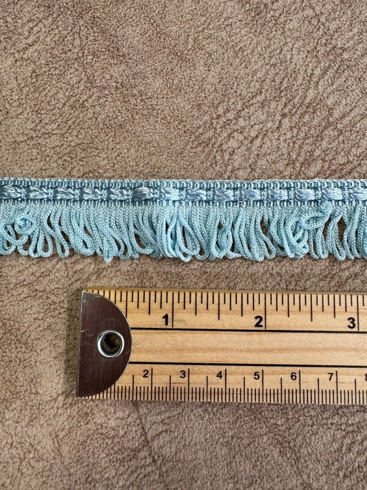 Upholstery Looped Tassel Fringe - Baby Blue - Soft Options upholstery trim
