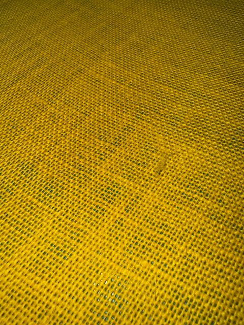Yellow Hessian Decorative Fabric - Fire Retardant