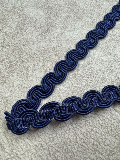 Upholstery Scroll Gimp/Braid Trim - Royal Blue