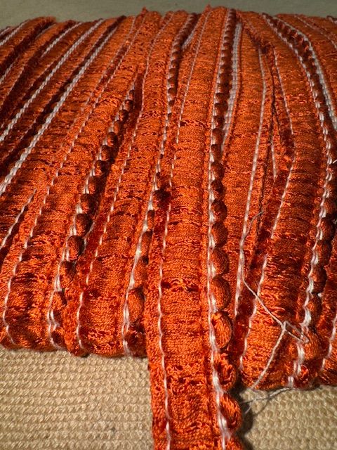 Upholstery Brush Fringe/ Ruche Trim - Fire - Soft Options upholstery trim