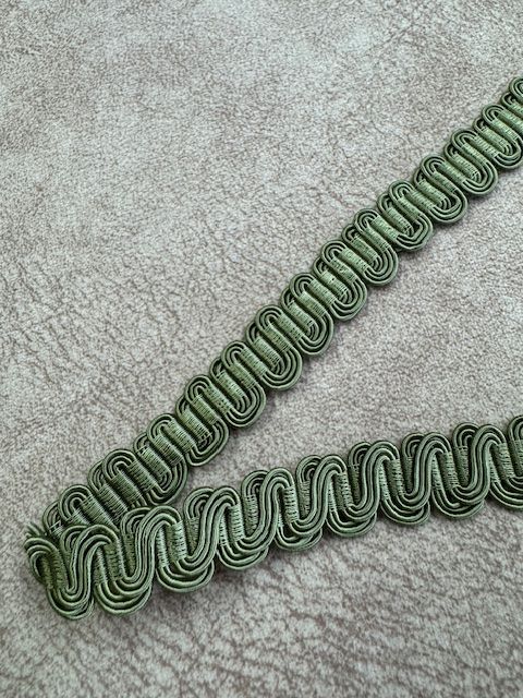 Upholstery Scroll Gimp/Braid Trim - Mid Green