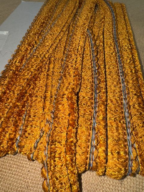 Upholstery Brush Fringe/ Ruche Trim - Amber - Soft Options upholstery trim