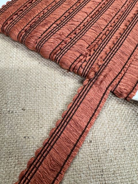 Upholstery Brush Fringe/ Ruche Trim - Copper