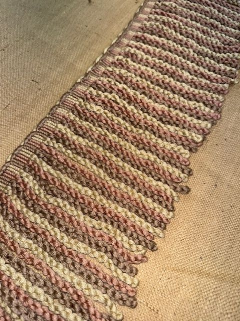 Upholstery Spectrum Heavy Bullion Fringe - Braided top Rope - Dusk, Taupe & Cream Mix