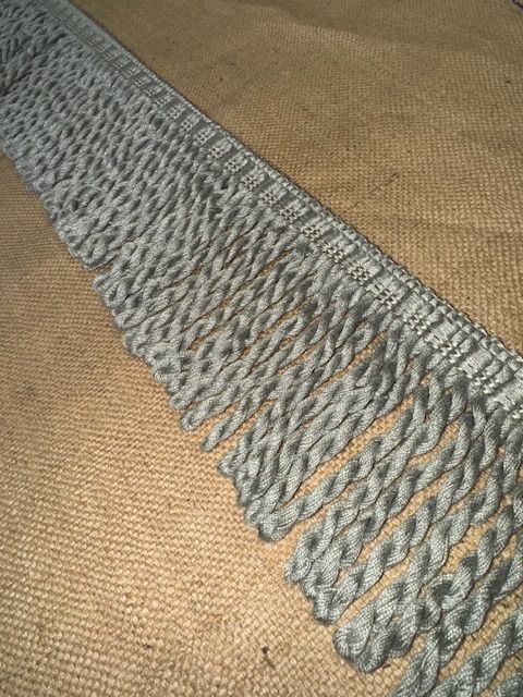 Upholstery Spectrum Heavy Bullion Fringe - Braided top Rope - Silver Grey