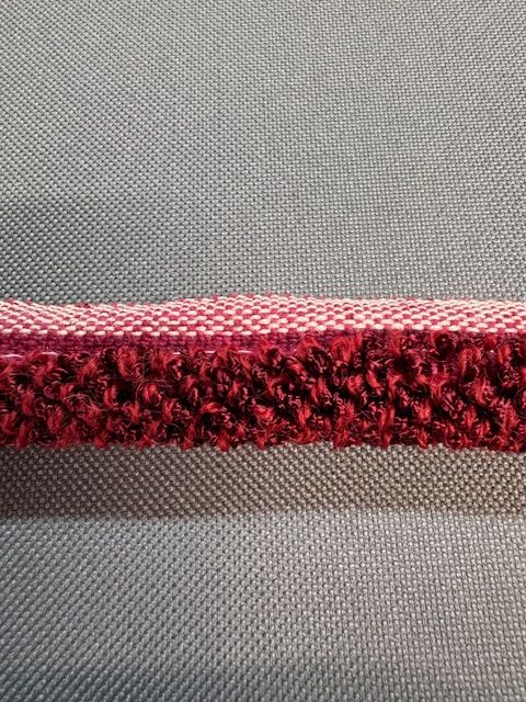 Upholstery Berry Ruche Trim - Wine - Soft Options upholstery trim