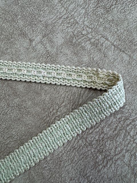 Upholstery Flat Braid Trim - Mint/Cream Mix